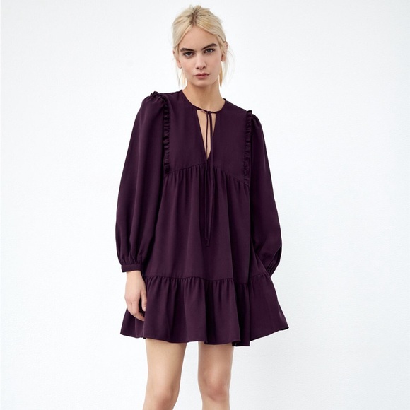 ZARA Pleated Dress (M) - Picture 11 of 12